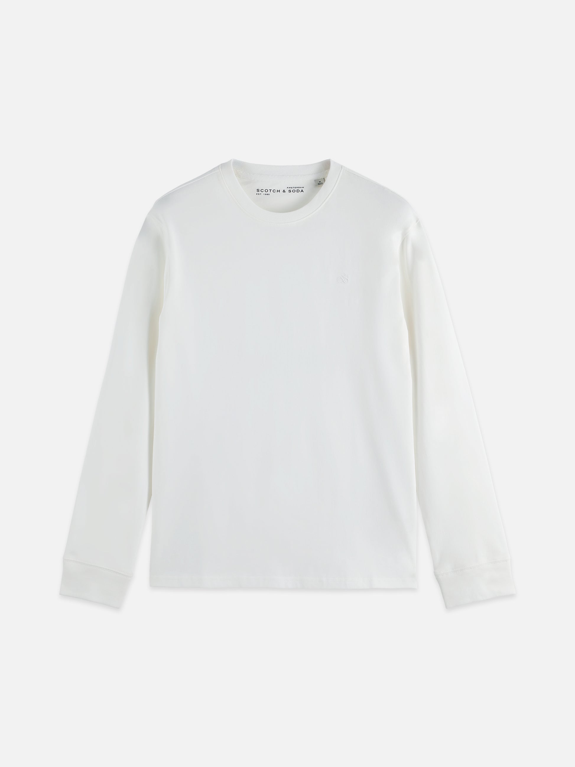 Lavender CHEST LOGO REGULAR-FIT  LONG-SLEEVED T-SHIRT טי שירט ארוכה SCOTCH & SODA