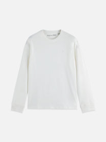 Lavender טי שירט ארוכה לגברים Chest Logo SCOTCH & SODA