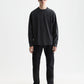 Black 3 CROSSES RELAXED GARMENT-DYED LONG SLEEVE T-SHIRT טי שירט ארוכה SCOTCH & SODA