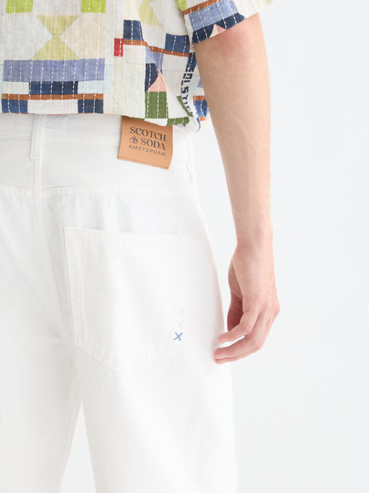 White Smoke THE PITCH LOOSEFIT JEANS SHORT ג'ינס קצר SCOTCH & SODA