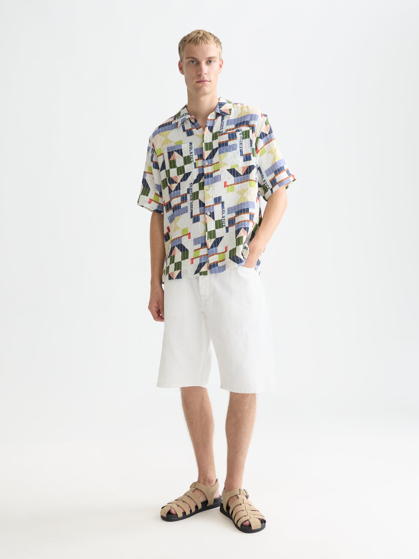 White Smoke ג׳ינס קצר לגברים The Pitch SCOTCH & SODA