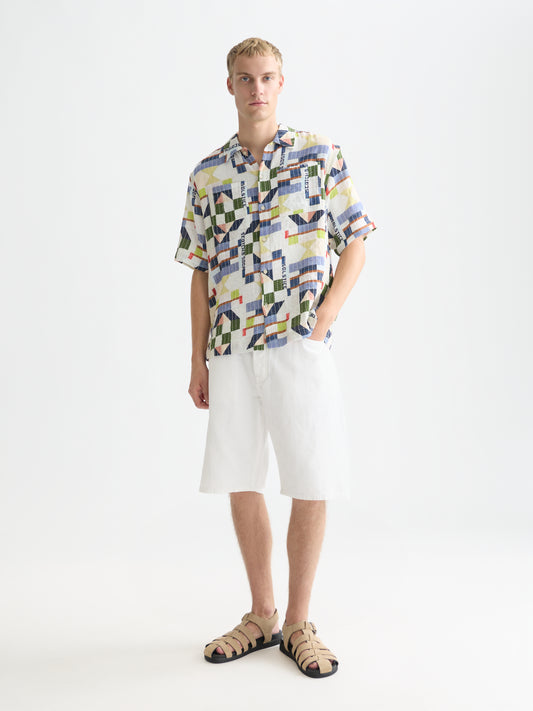 White Smoke THE PITCH LOOSEFIT JEANS SHORT ג'ינס קצר SCOTCH & SODA