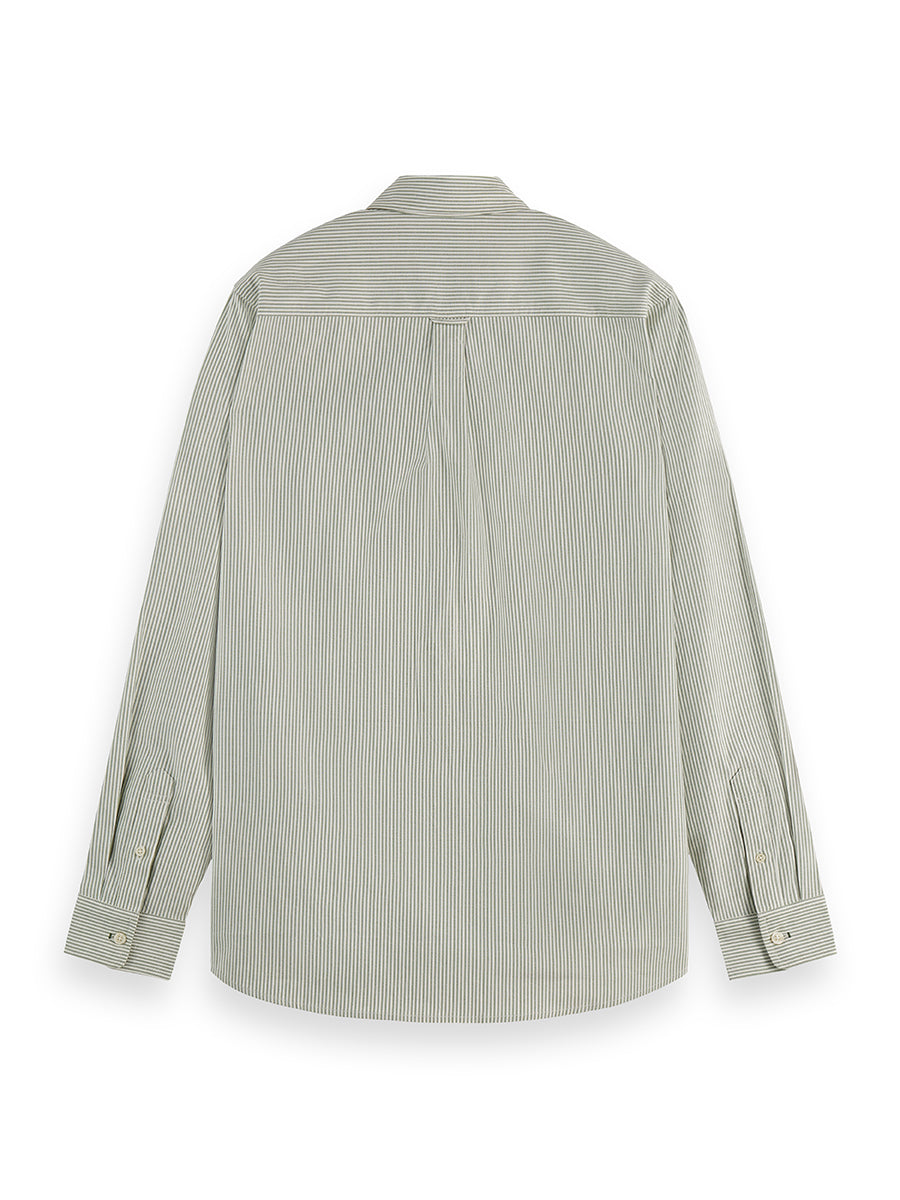 Dark Gray חולצה מכופתרת ארוכה לגברים Oxford SCOTCH & SODA