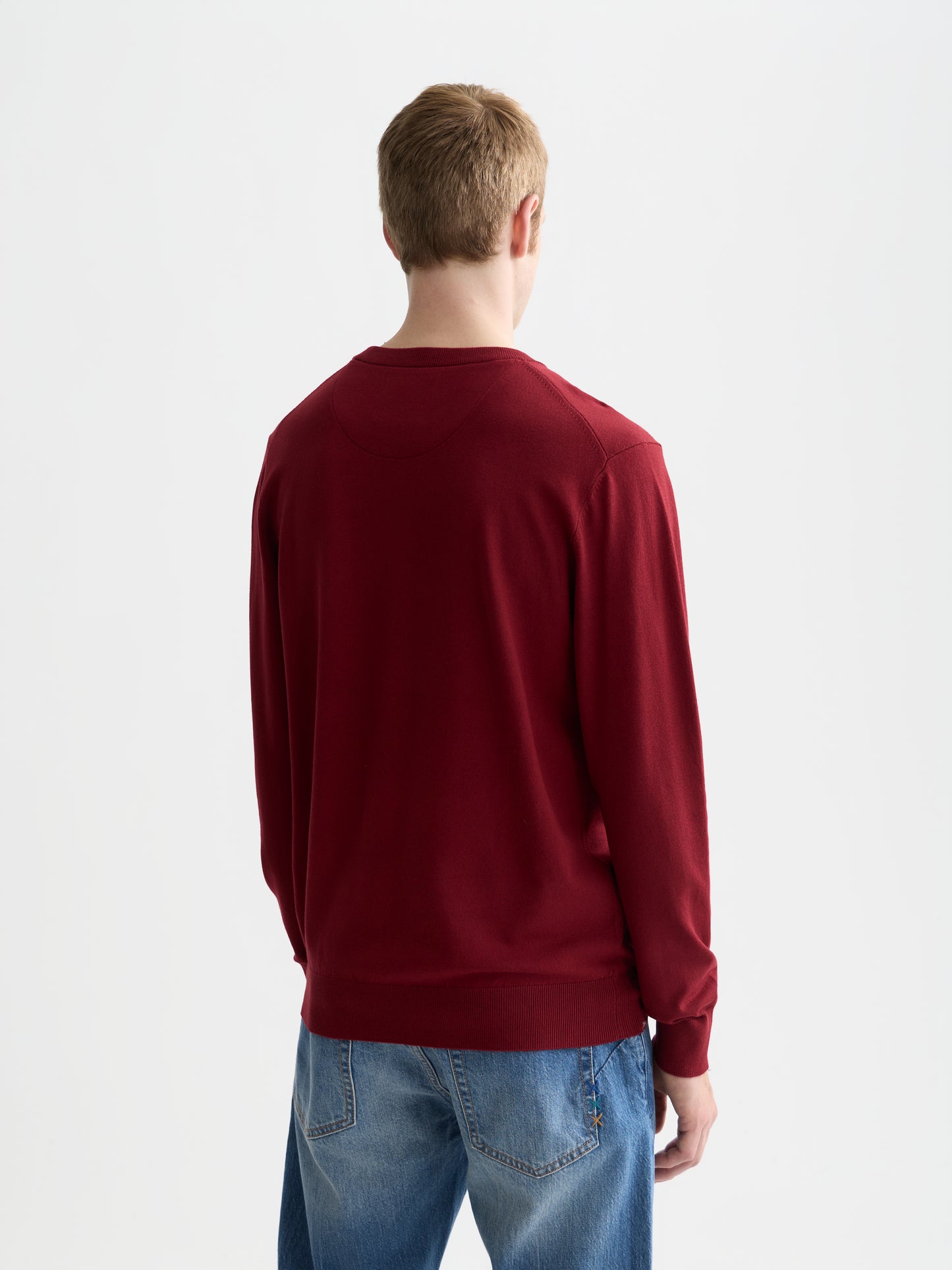 Dark Red SEASONAL CORE ECOVERO PULLOVER סוודר SCOTCH & SODA