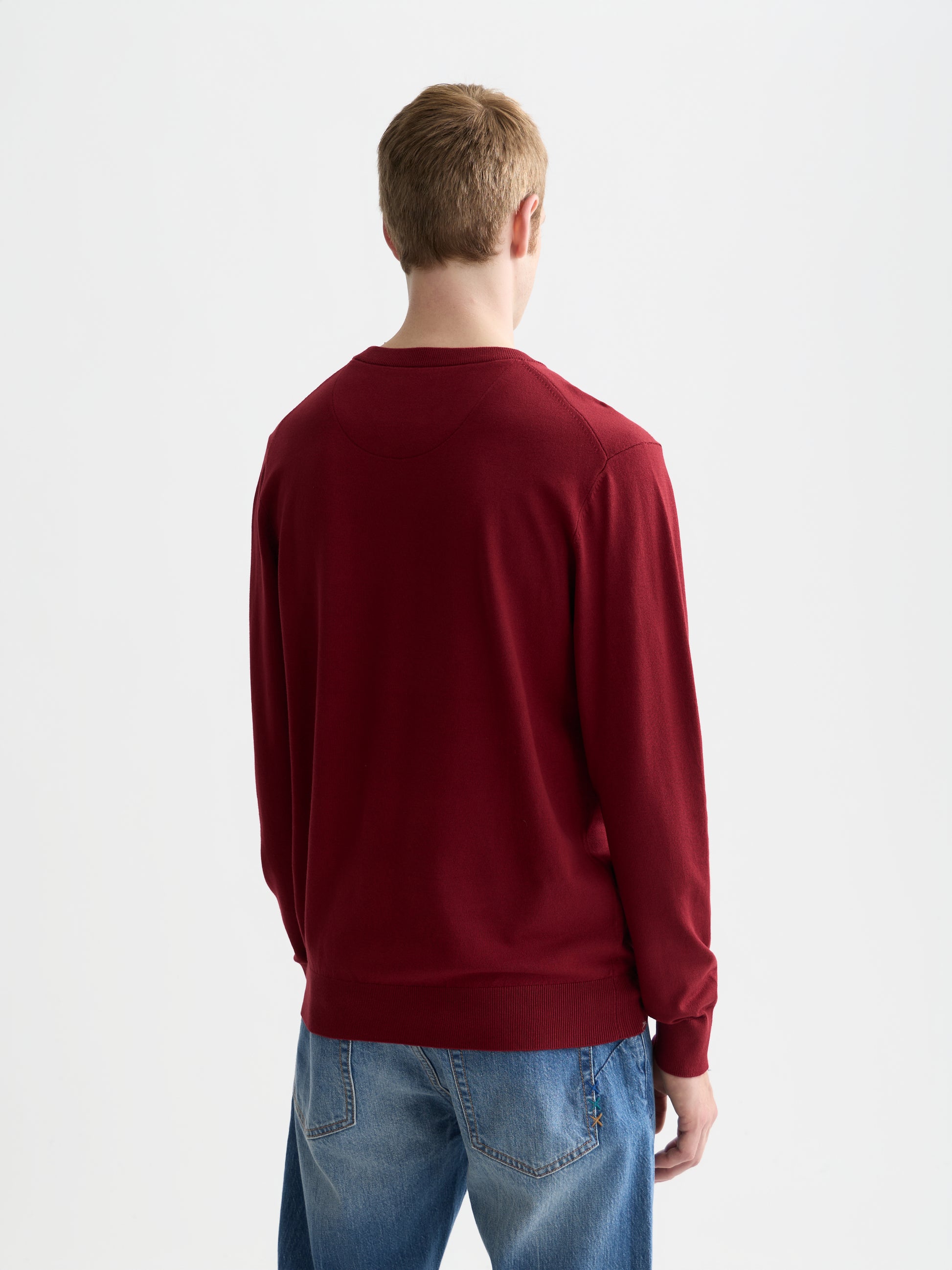 Dark Red SEASONAL CORE ECOVERO PULLOVER סוודר SCOTCH & SODA
