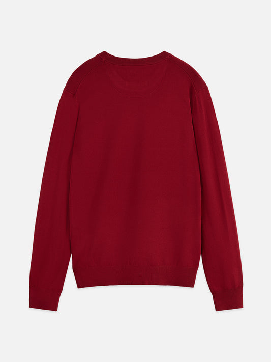 Dark Red SEASONAL CORE ECOVERO PULLOVER סוודר SCOTCH & SODA