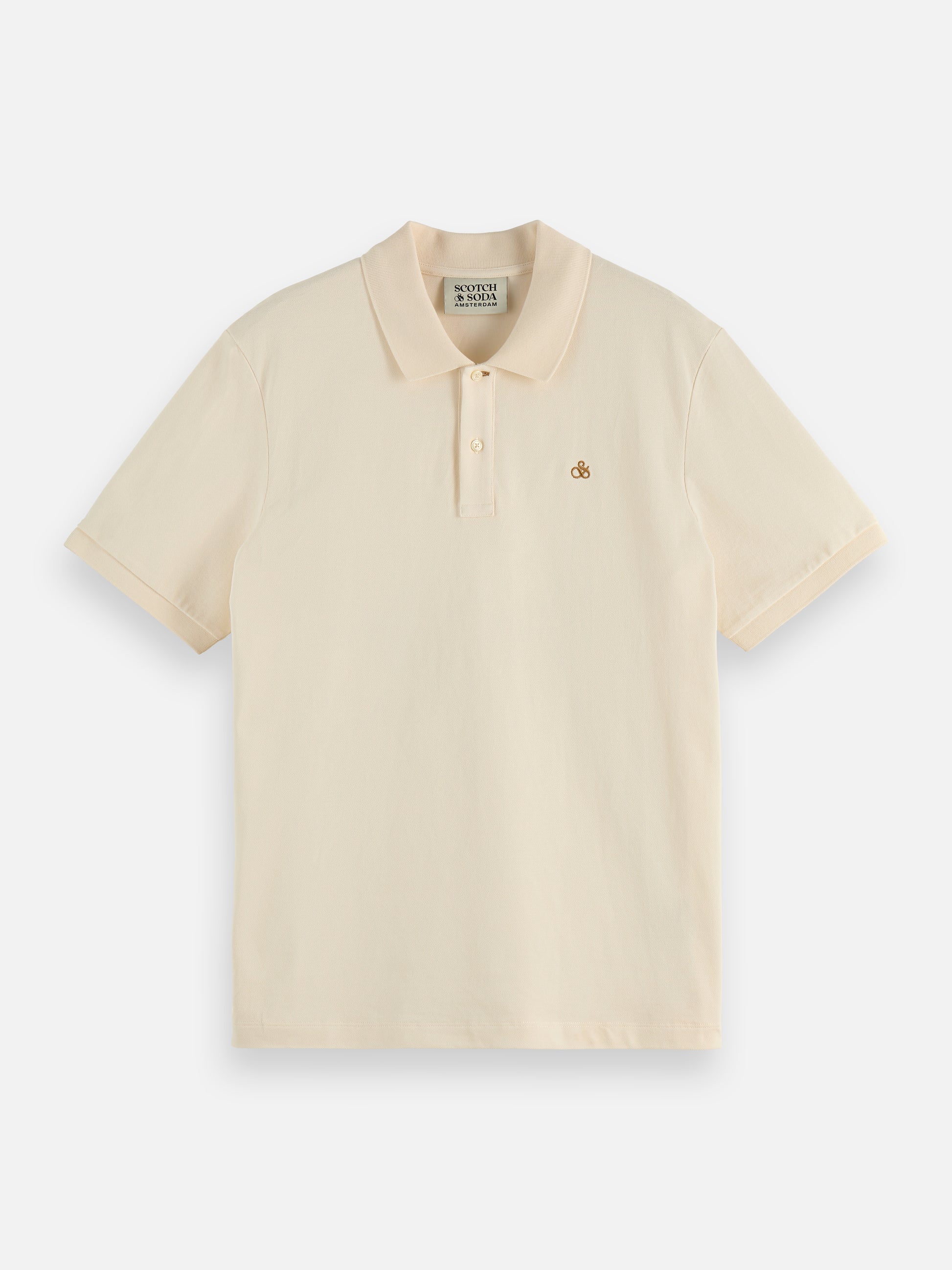Light Gray חולצת פולו קצרה לגברים Seasonal SCOTCH & SODA