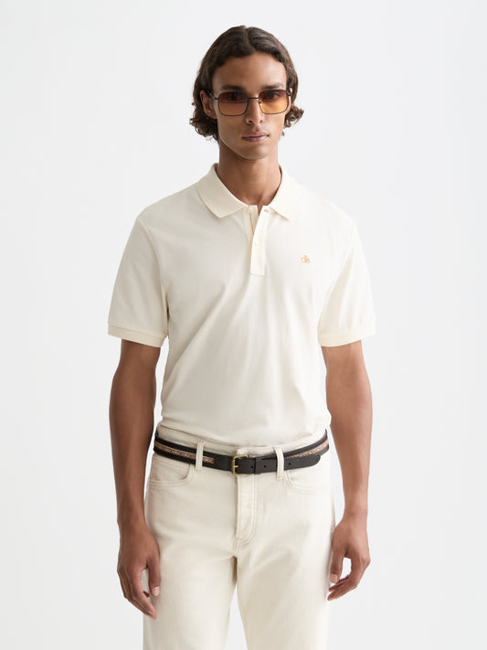 White Smoke חולצת פולו קצרה לגברים Seasonal SCOTCH & SODA