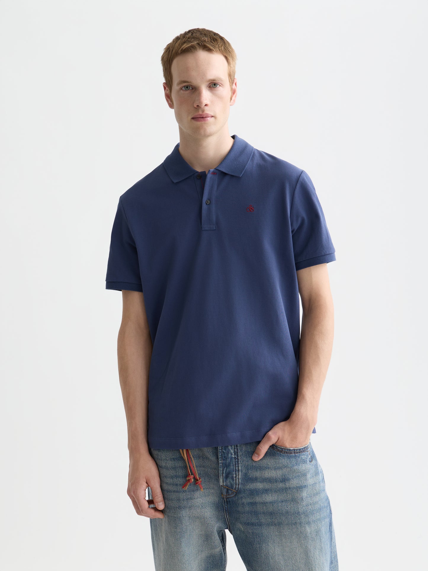 Lavender חולצת פולו קצרה לגברים Seasonal SCOTCH & SODA