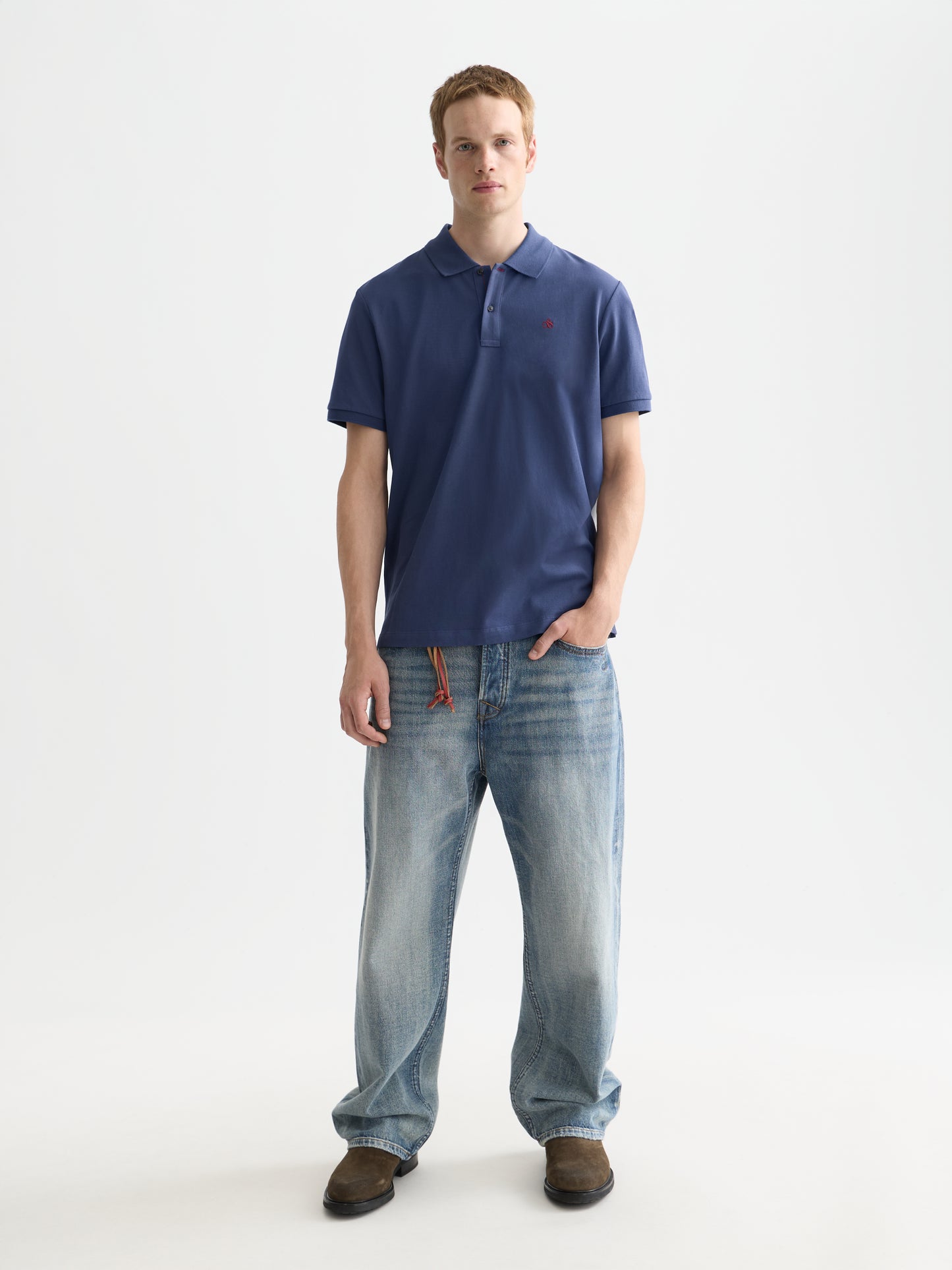 White Smoke חולצת פולו קצרה לגברים Seasonal SCOTCH & SODA