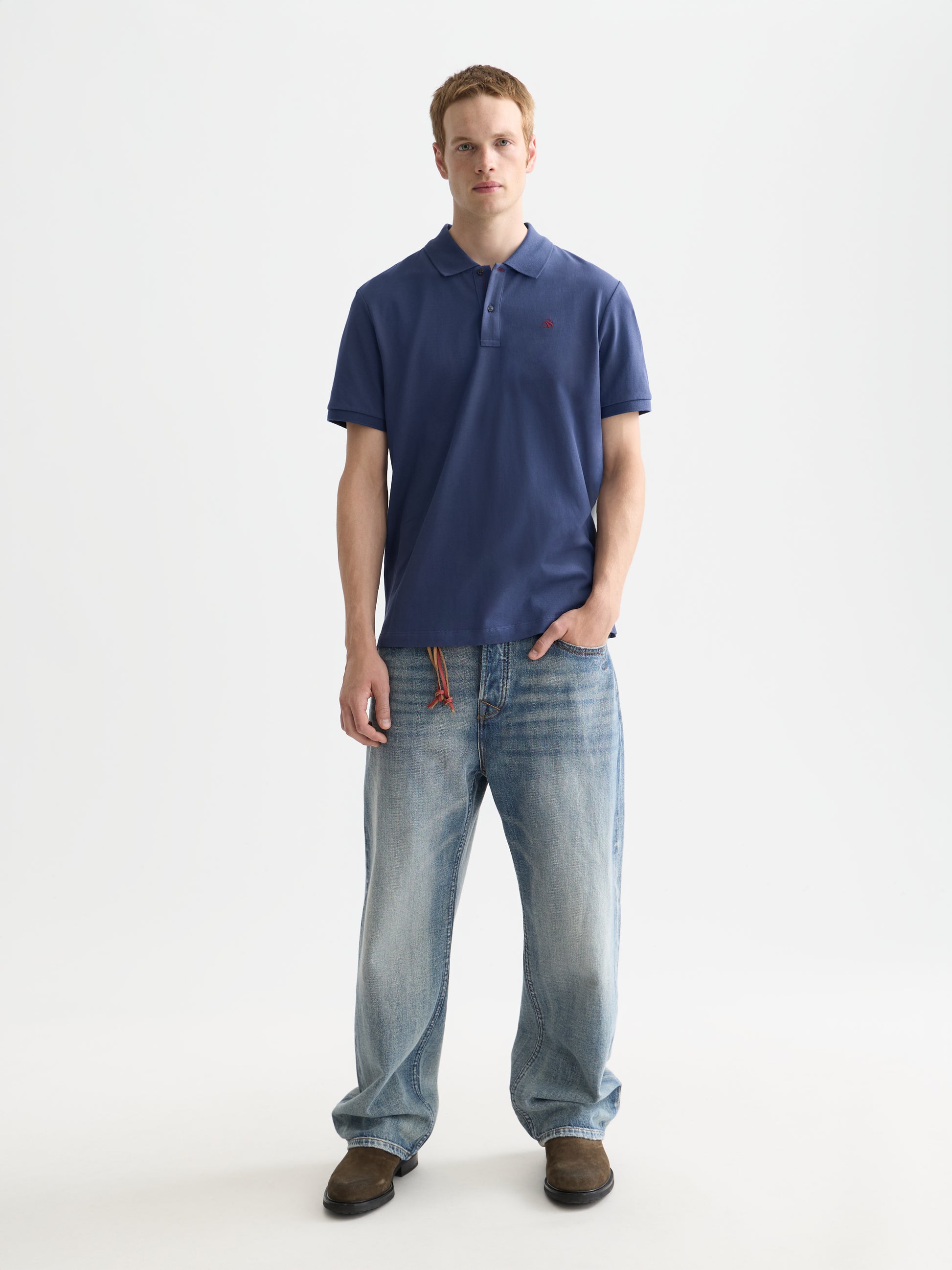 White Smoke חולצת פולו קצרה לגברים Seasonal SCOTCH & SODA