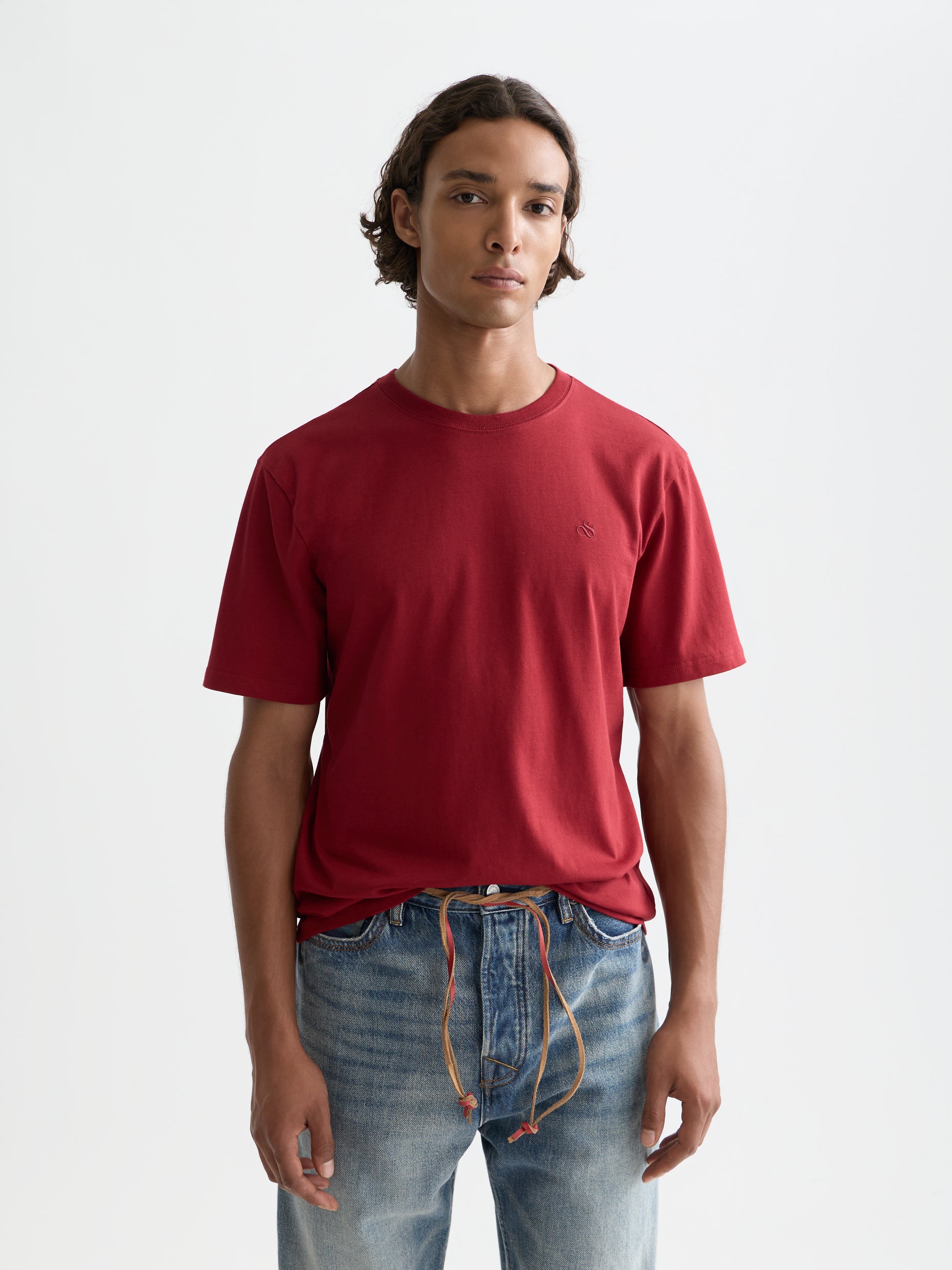 Lavender טי שירט קצרה לגברים Seasonal Core Chest Logo SCOTCH & SODA