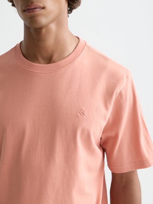 Rosy Brown טי שירט קצרה לגברים Seasonal Core SCOTCH & SODA