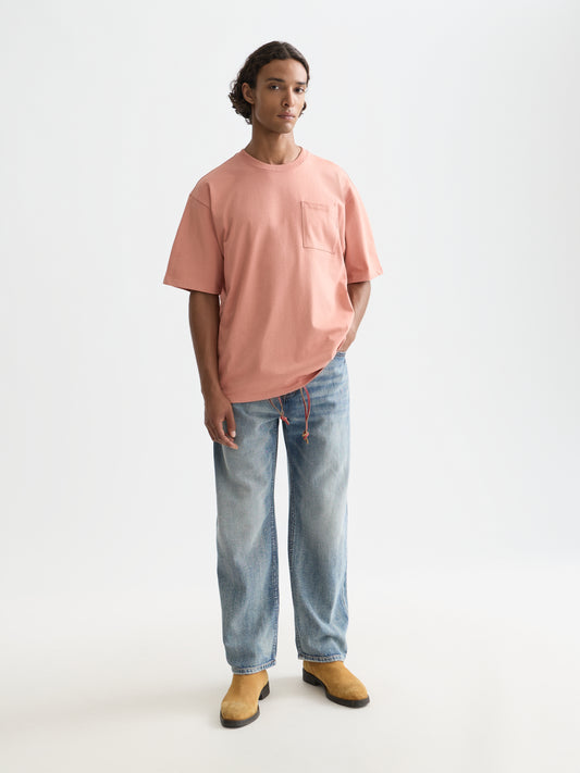 Lavender SEASONAL CORE 3 CROSSES CHEST POCKET LOOSE T-SHIRT טי שירט קצרה SCOTCH & SODA