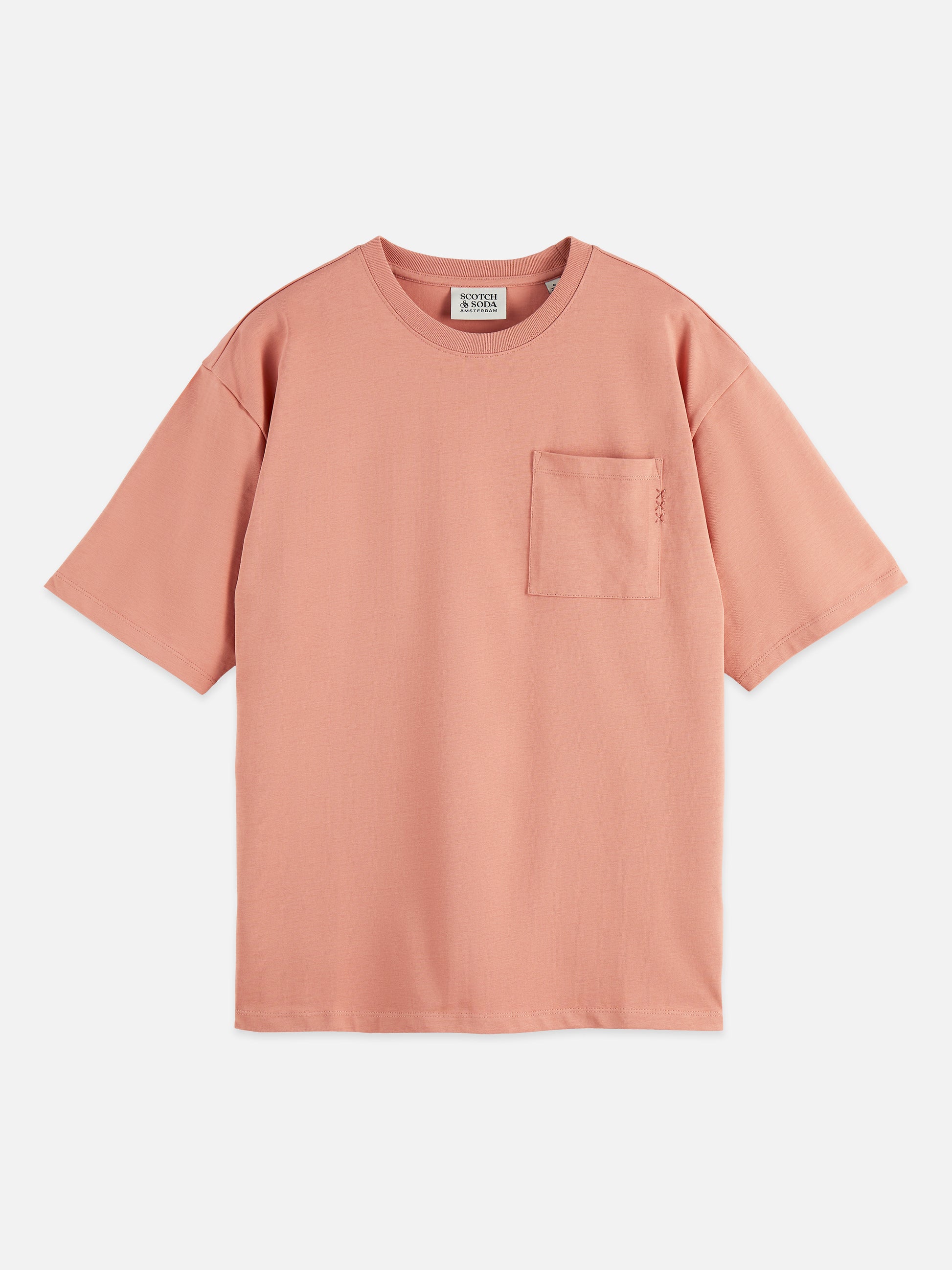 Dark Salmon טי שירט קצרה לגברים Seasonal Core SCOTCH & SODA