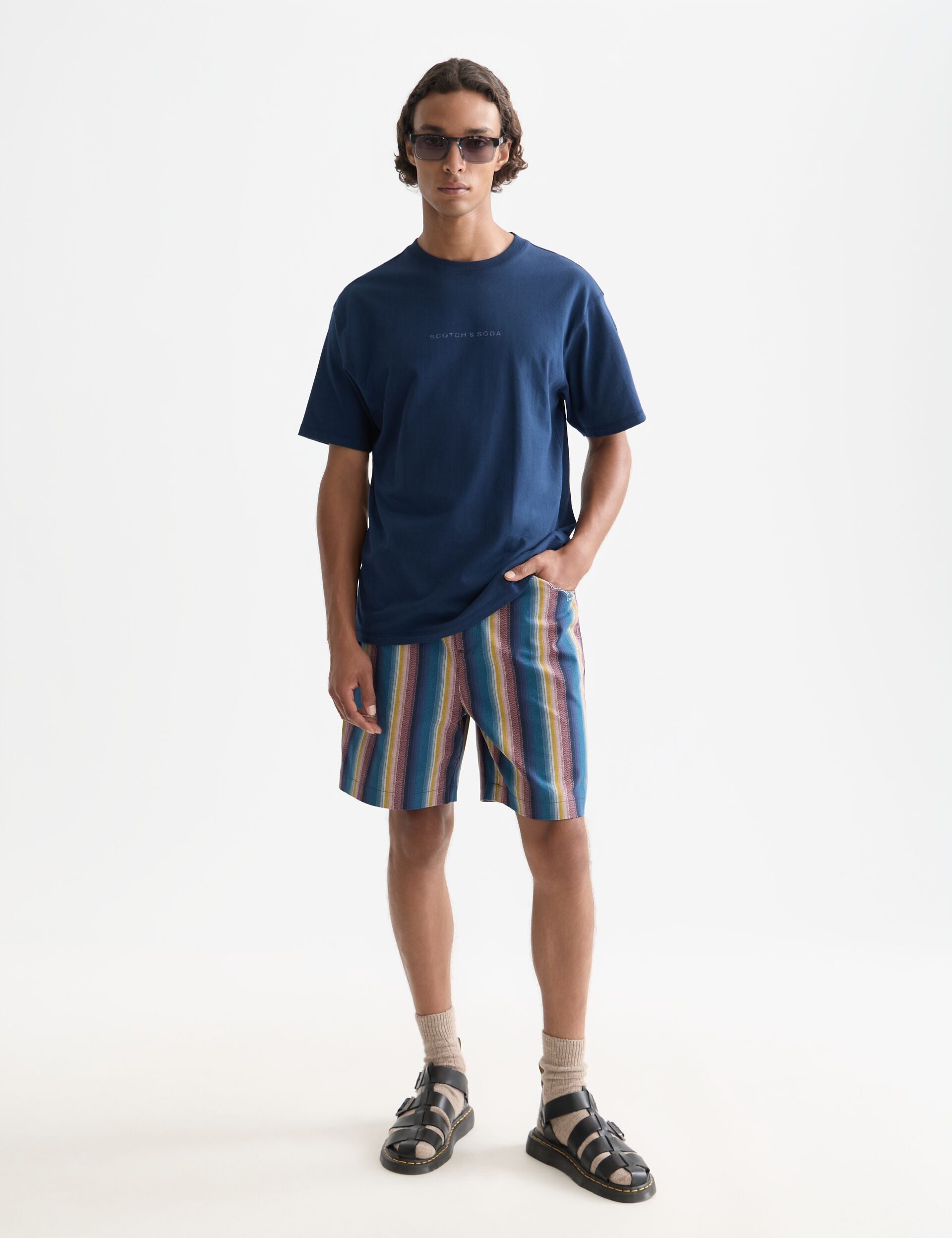 White Smoke טי שירט קצרה לגברים Seasonal SCOTCH & SODA