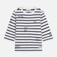 White Smoke טי שירט ארוכה לילדים Basquiat Breton Stripe SCOTCH & SODA