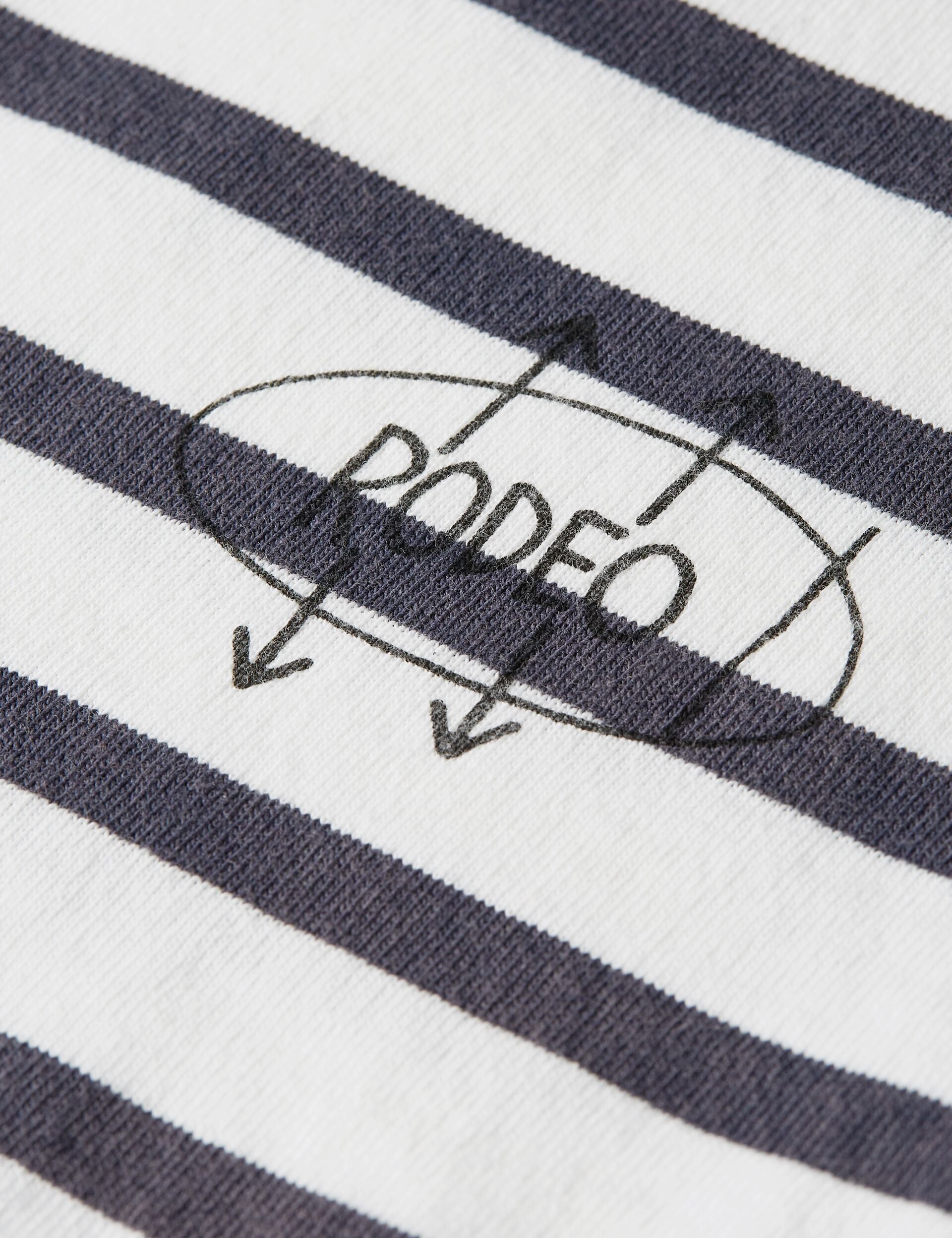 Lavender טי שירט ארוכה לילדים Basquiat Breton Stripe SCOTCH & SODA