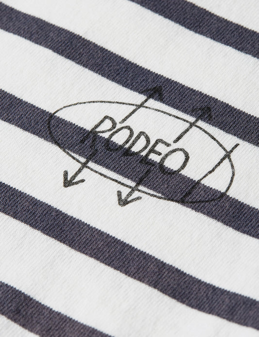 Lavender טי שירט ארוכה לילדים Basquiat Breton Stripe SCOTCH & SODA