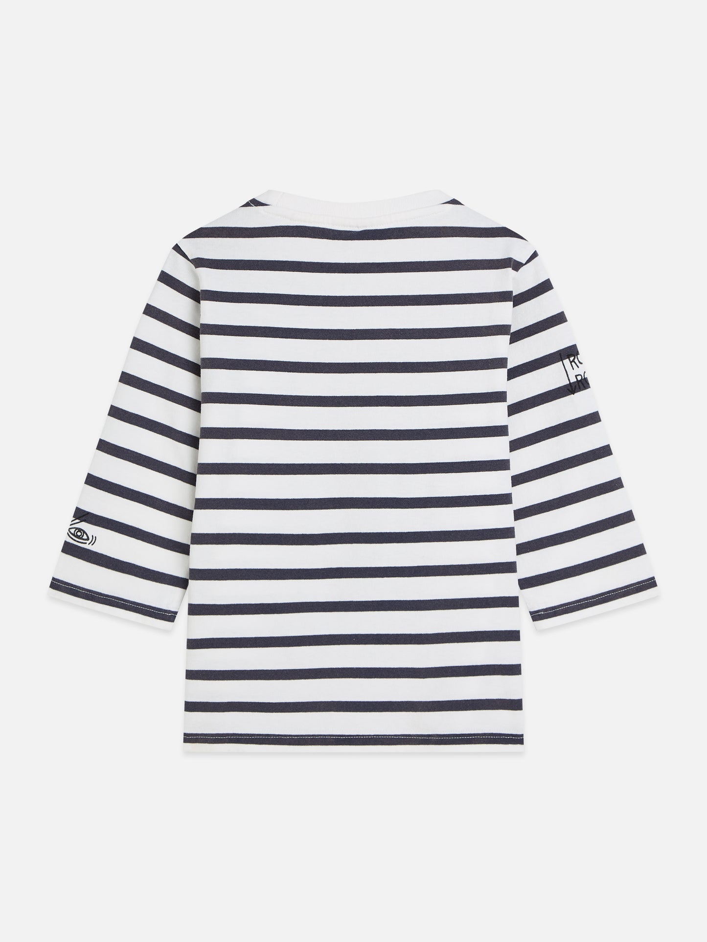 White Smoke טי שירט ארוכה לילדים Basquiat Breton Stripe SCOTCH & SODA
