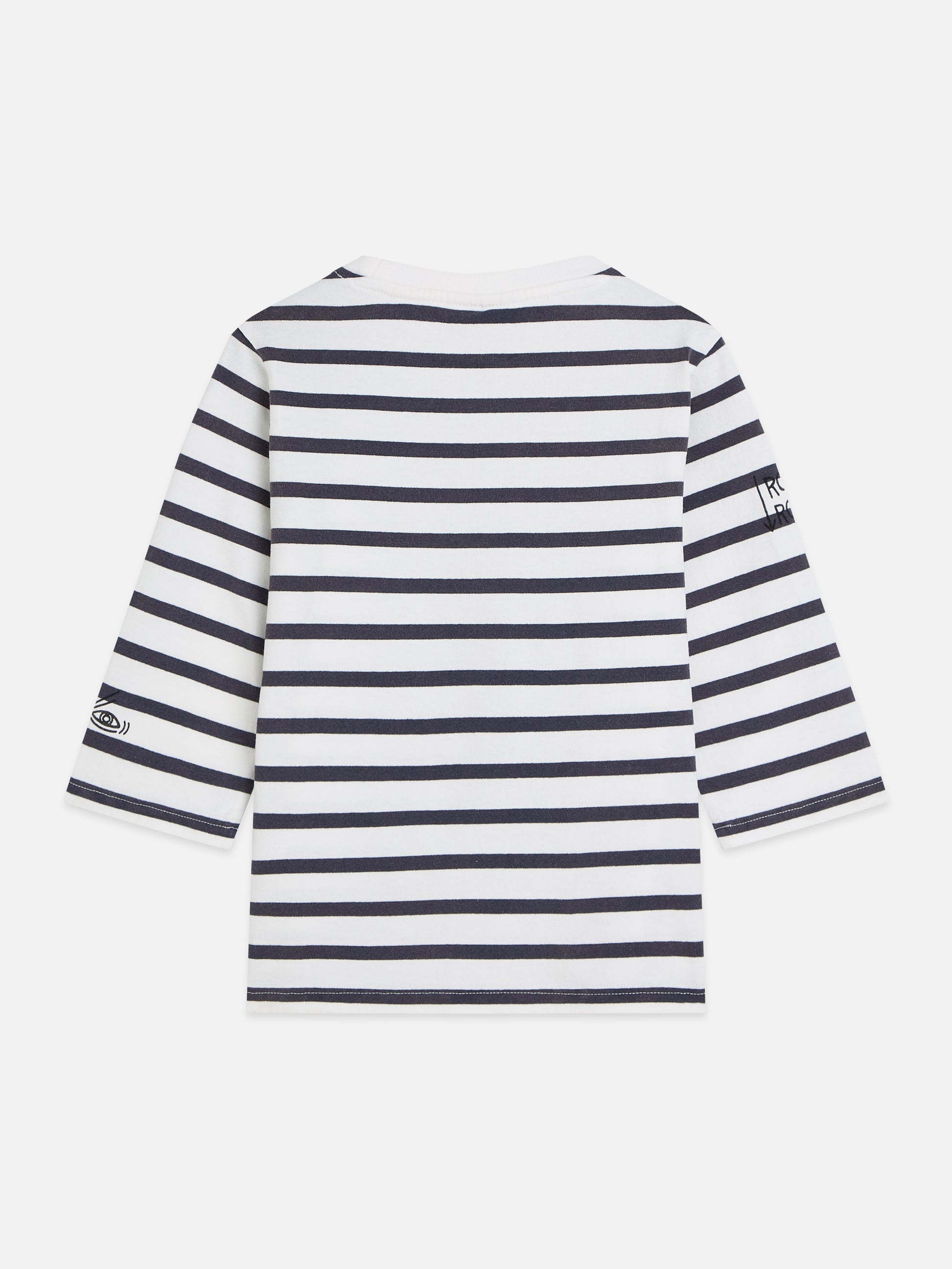 White Smoke טי שירט ארוכה לילדים Basquiat Breton Stripe SCOTCH & SODA