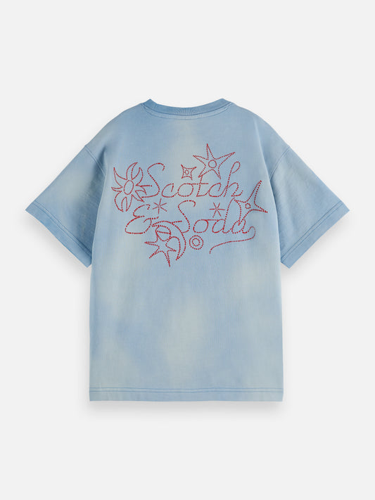 Gray טי שירט קצרה לילדים Back Artwork SCOTCH & SODA