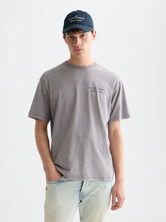 Lavender טי שירט Basquiat לגברים עם הדפס קדמי ואחורי SCOTCH & SODA