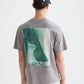 Lavender טי שירט Basquiat לגברים עם הדפס קדמי ואחורי SCOTCH & SODA
