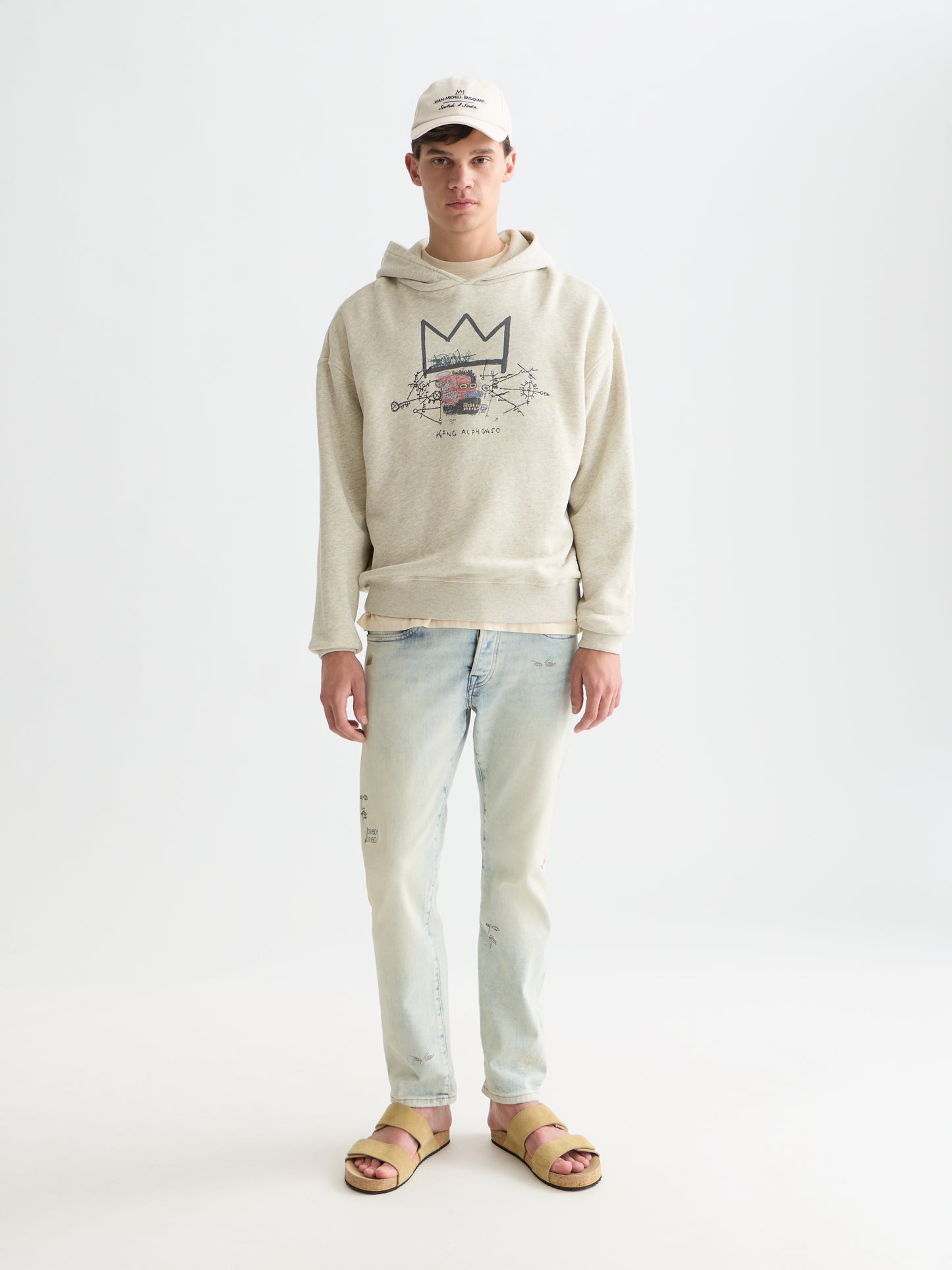 Lavender קפוצ׳ון לגברים Basquiat Washed Artwork SCOTCH & SODA