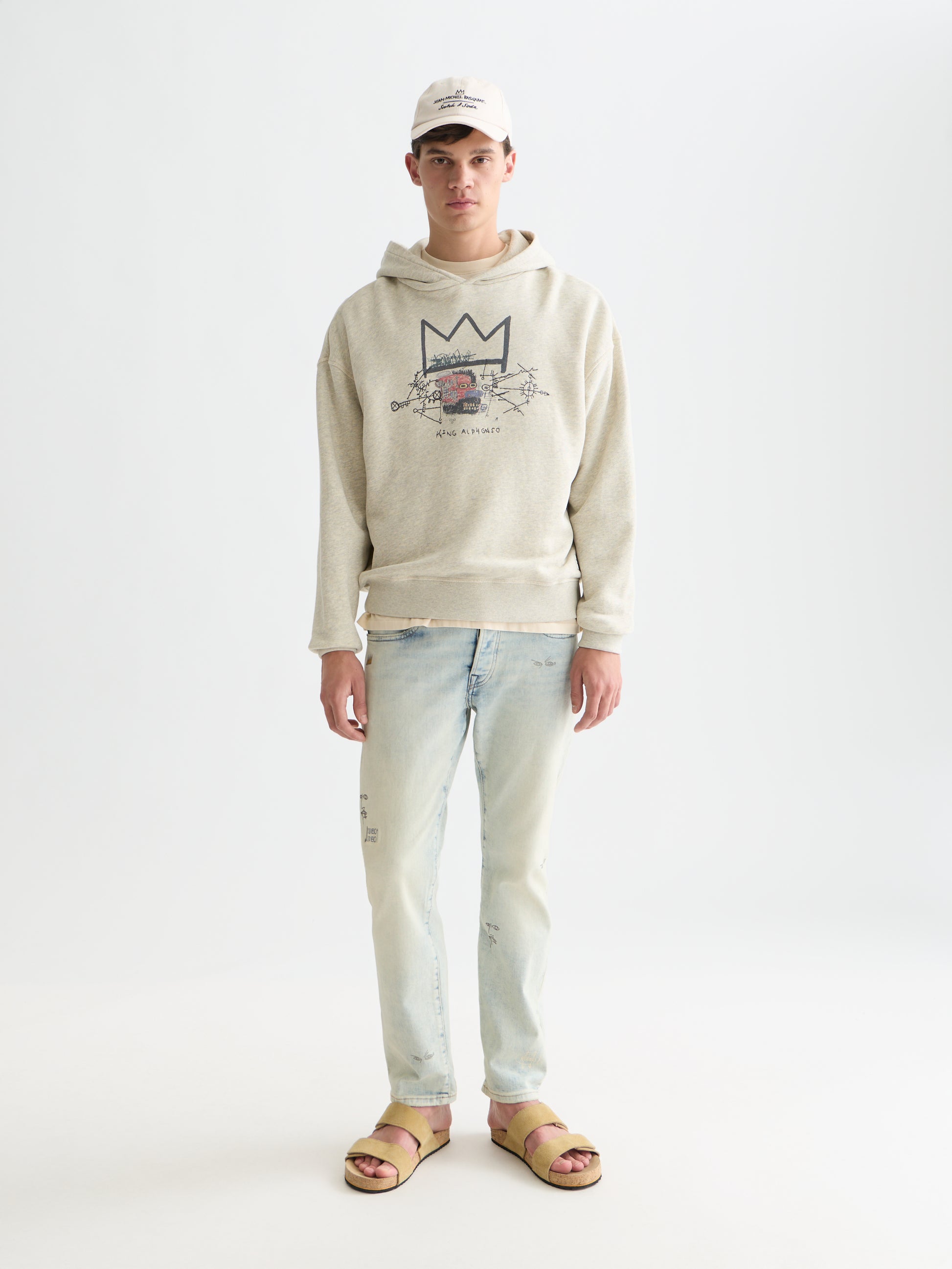 Lavender קפוצ׳ון לגברים Basquiat Washed Artwork SCOTCH & SODA
