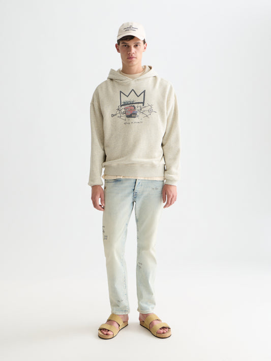 Lavender BASQUIAT WASHED ARTWORK RELAXEDFIT HOODIE קפוצ'ון SCOTCH & SODA