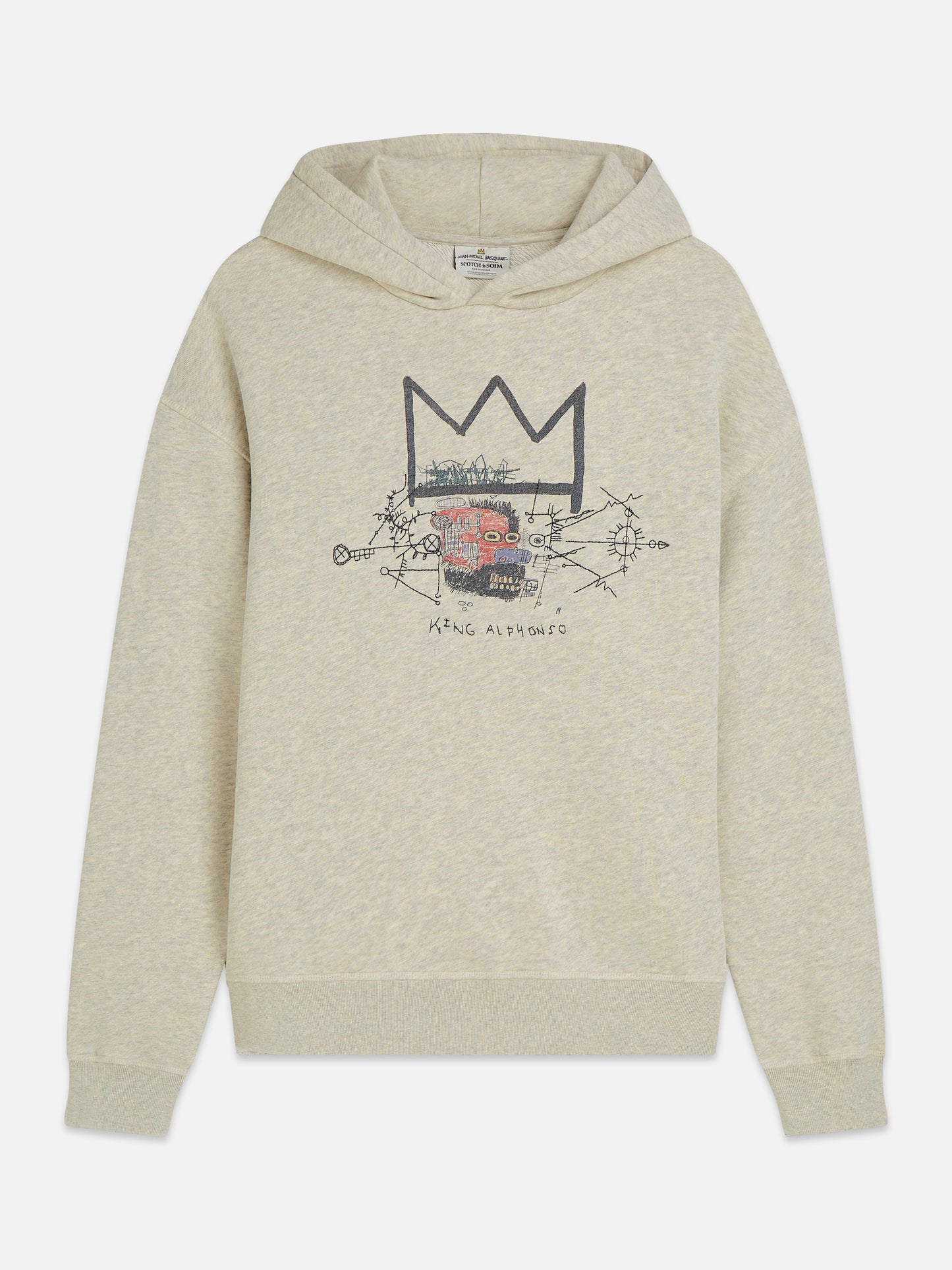Gray קפוצ׳ון לגברים Basquiat Washed Artwork SCOTCH & SODA