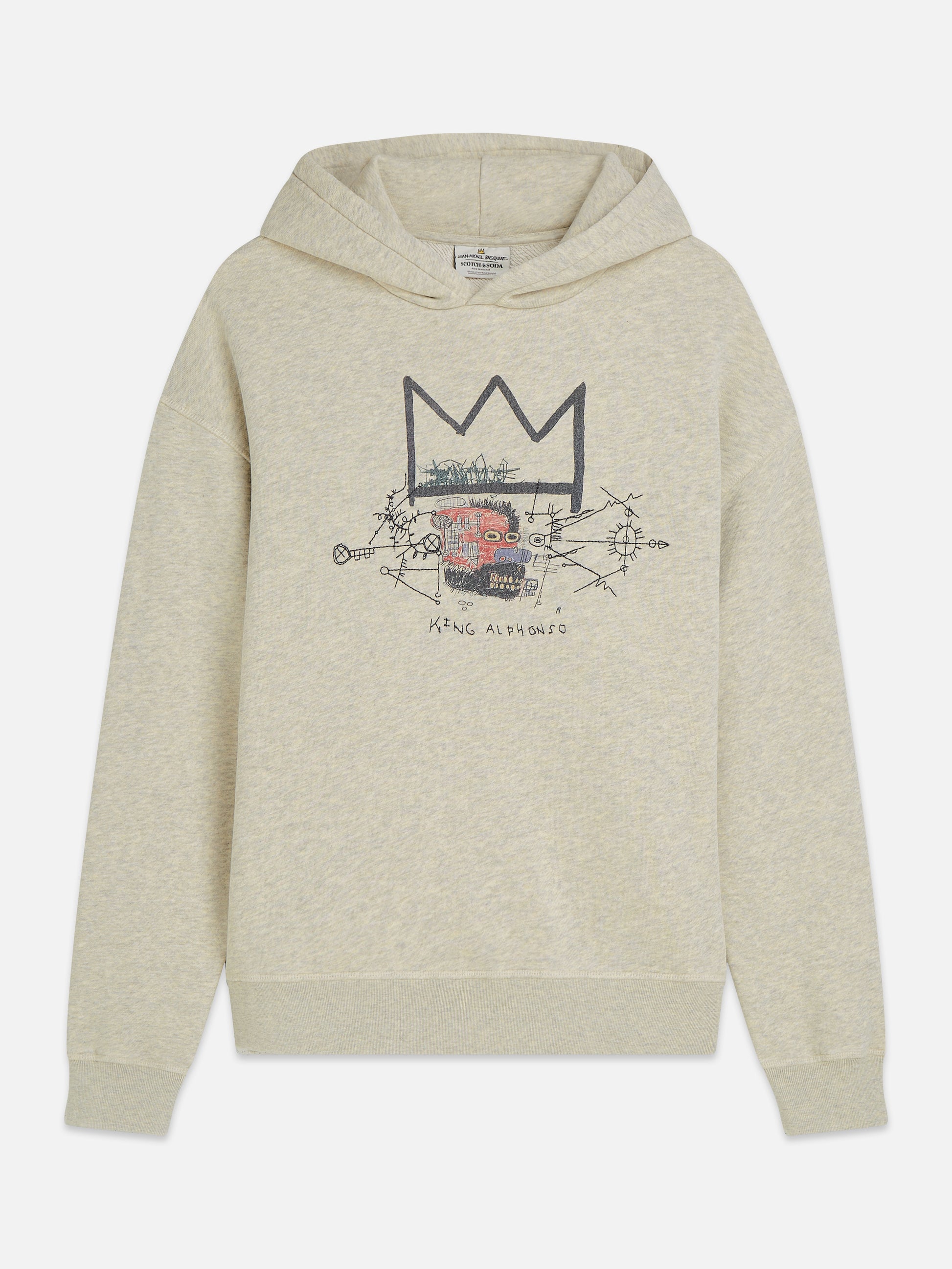 Gray קפוצ׳ון לגברים Basquiat Washed Artwork SCOTCH & SODA