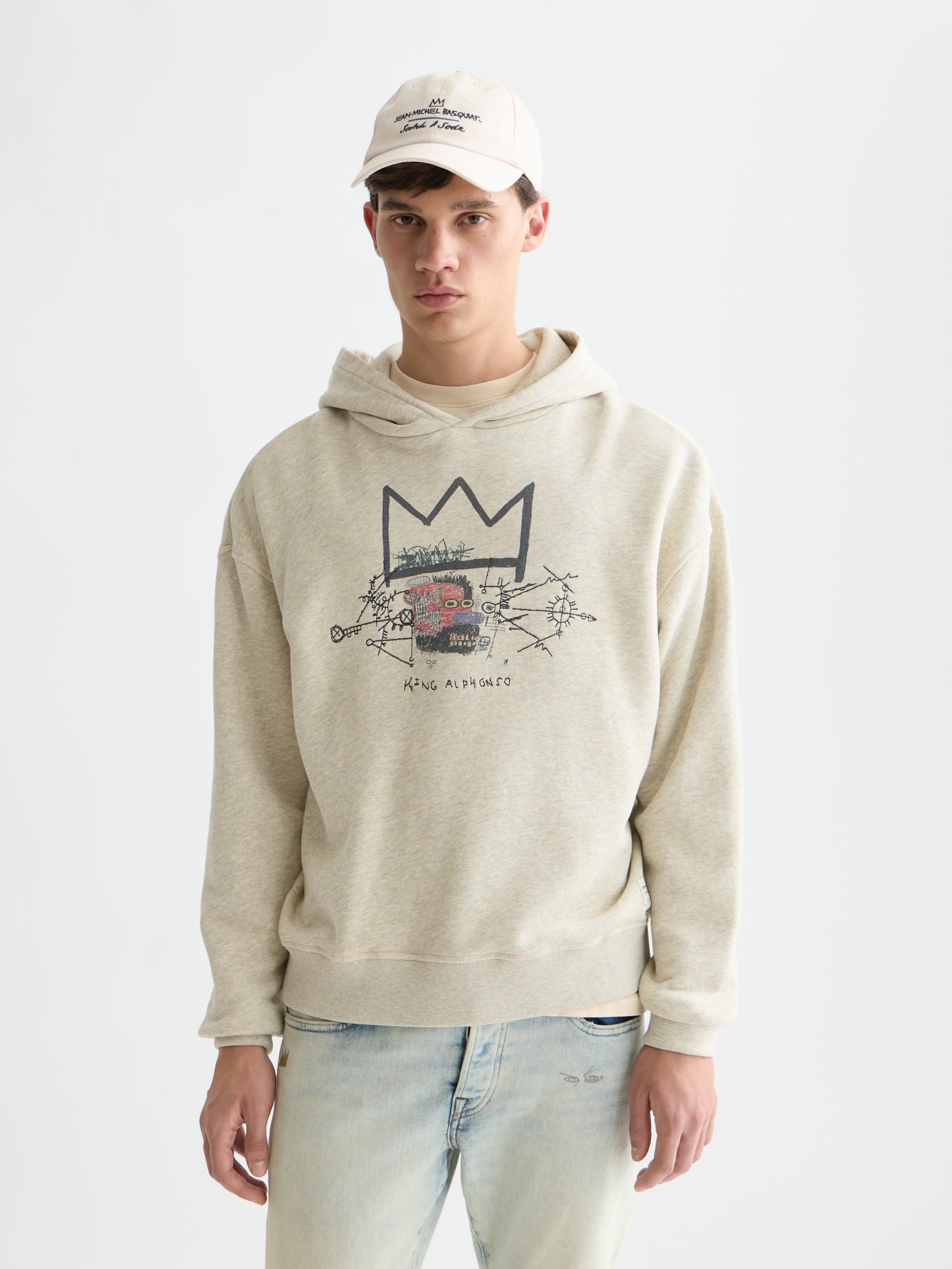 Lavender קפוצ׳ון לגברים Basquiat Washed Artwork SCOTCH & SODA