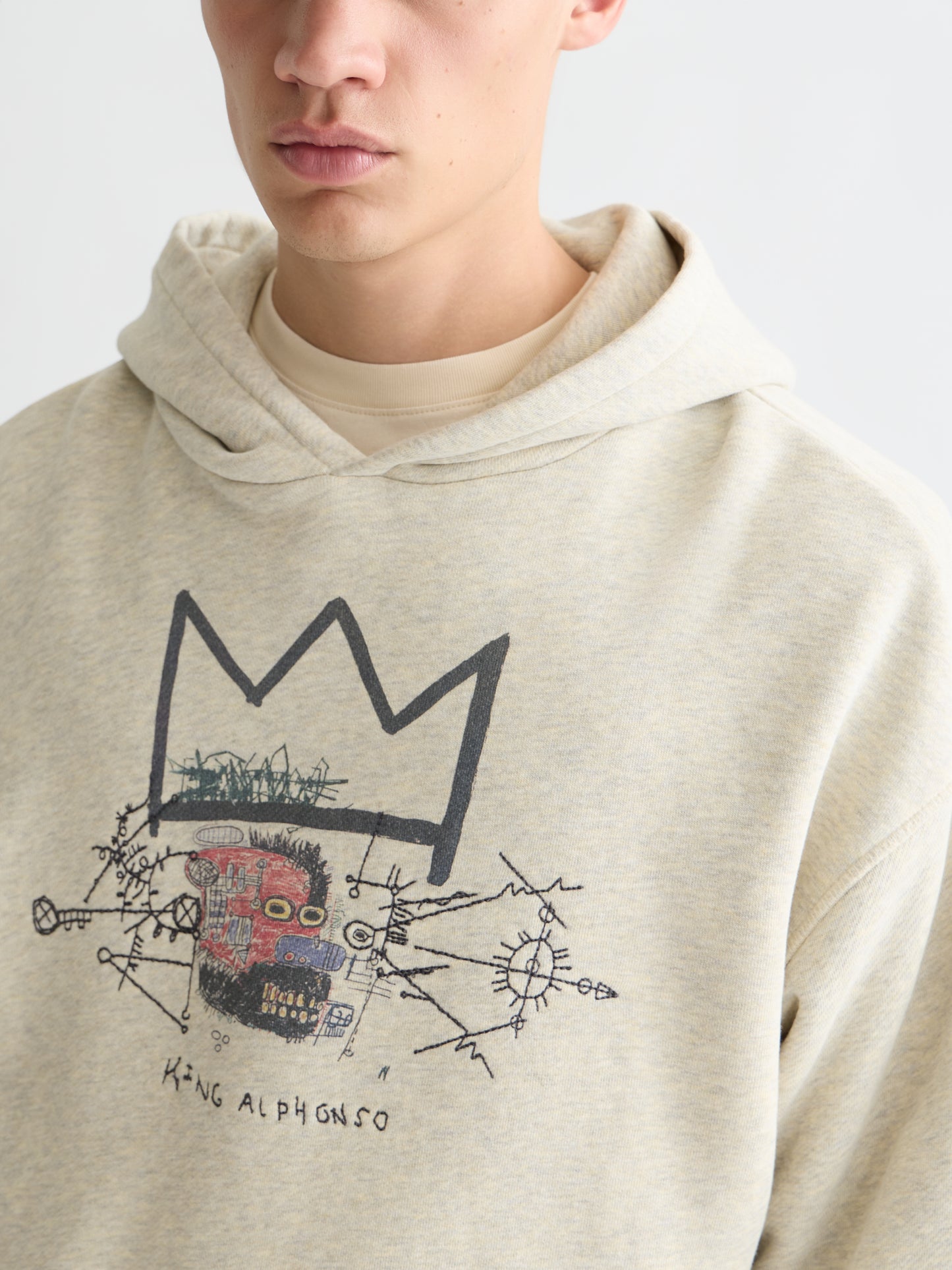 Lavender קפוצ׳ון לגברים Basquiat Washed Artwork SCOTCH & SODA