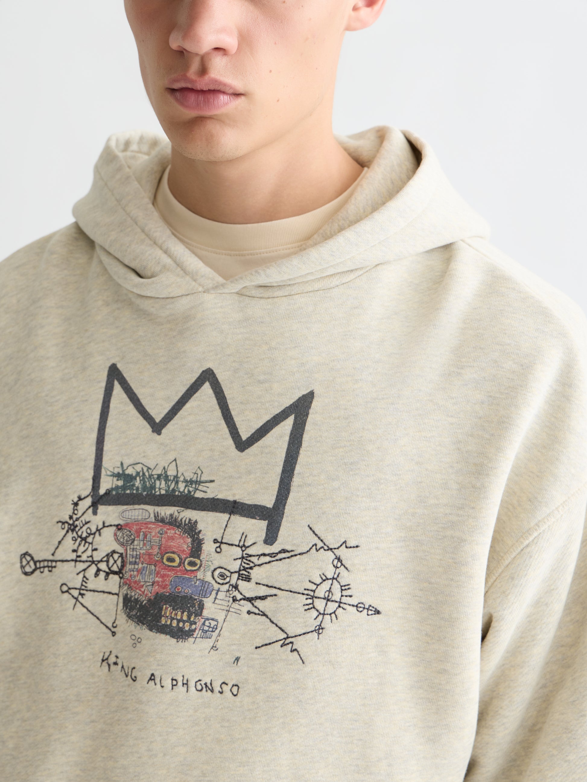 Lavender קפוצ׳ון לגברים Basquiat Washed Artwork SCOTCH & SODA