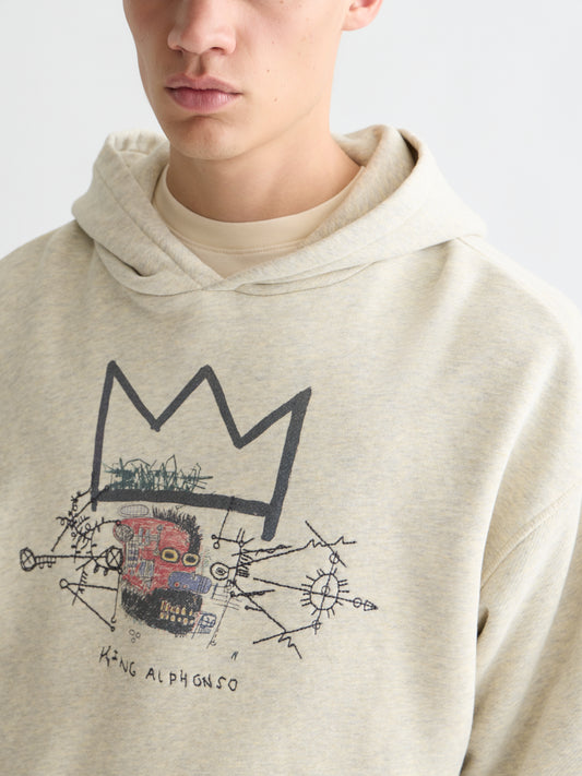Lavender BASQUIAT WASHED ARTWORK RELAXEDFIT HOODIE קפוצ'ון SCOTCH & SODA