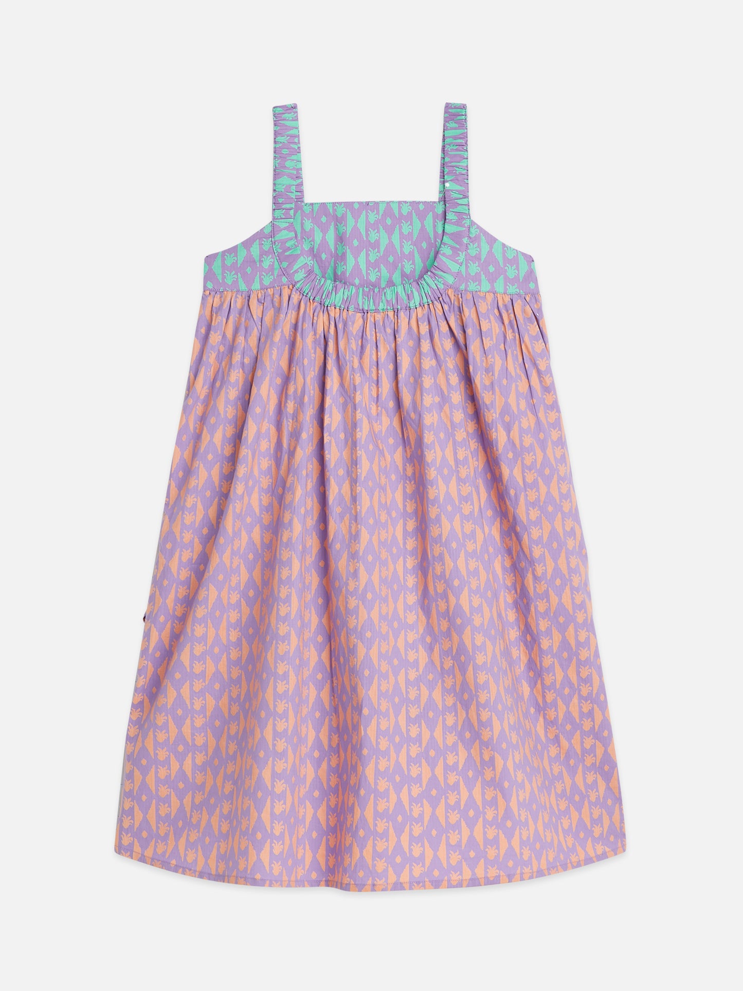 Gray MULTIPRINT COTTON STRAP DRESS שמלת מיני SCOTCH & SODA