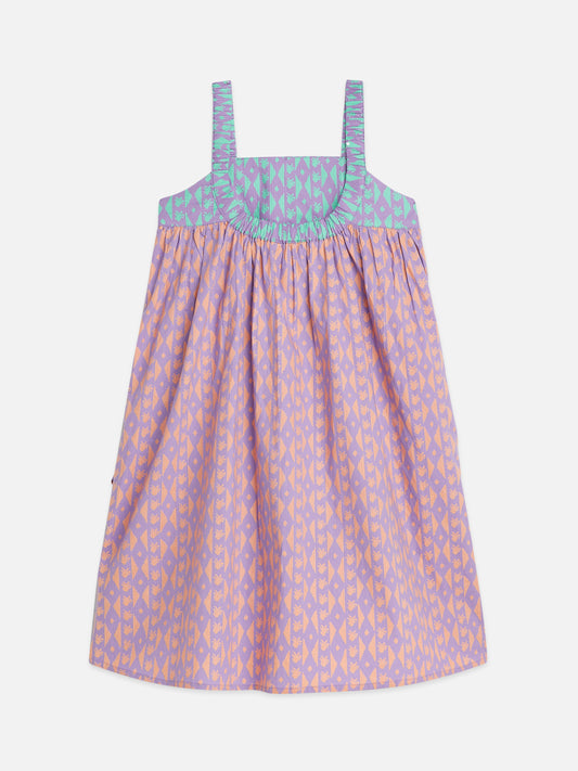 Gray MULTIPRINT COTTON STRAP DRESS שמלת מיני SCOTCH & SODA