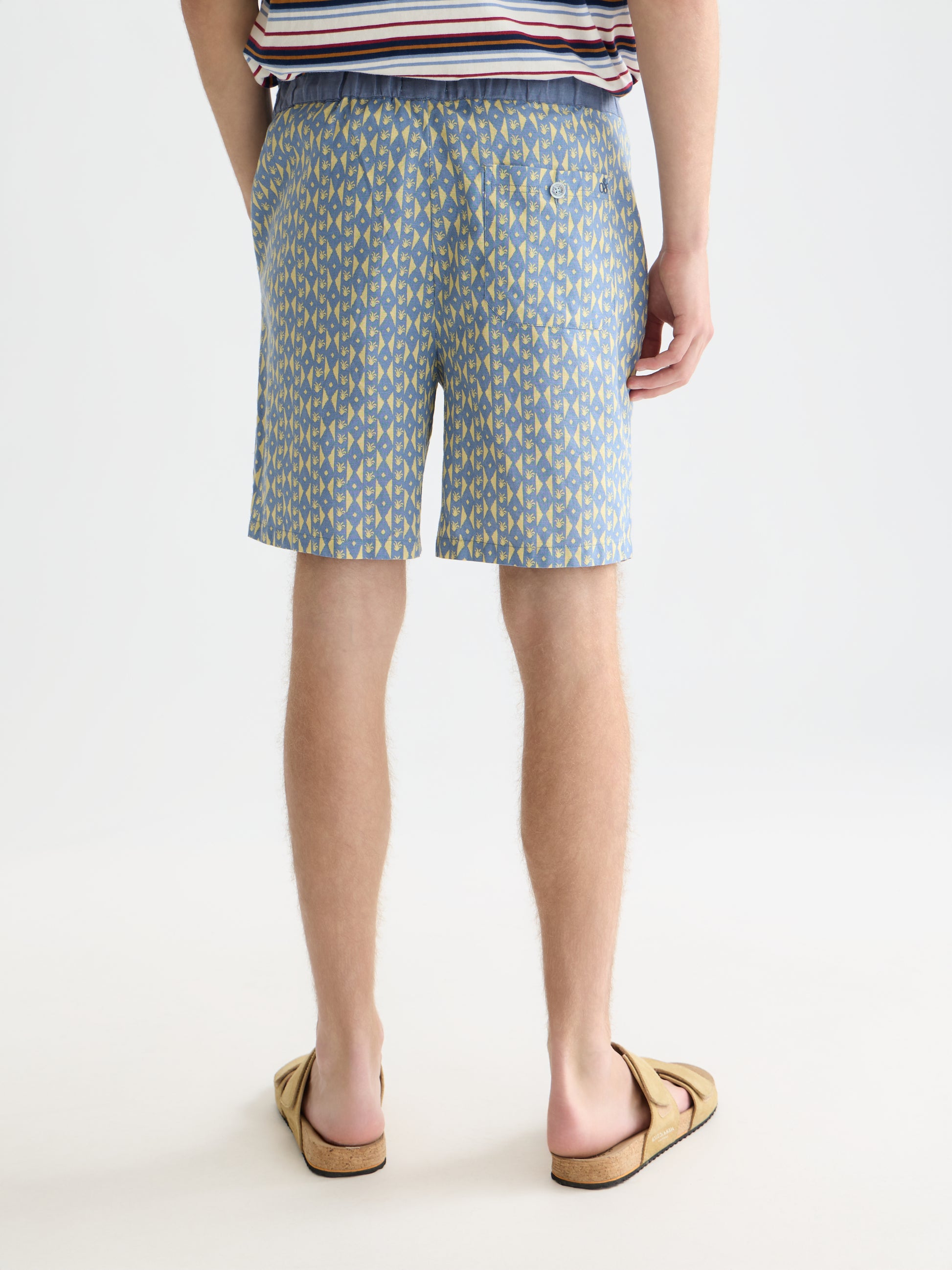 Lavender מכנסיים קצרים לגברים Fave Printed Linen SCOTCH & SODA