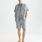 White Smoke מכנסיים קצרים לגברים Fave Printed Linen SCOTCH & SODA