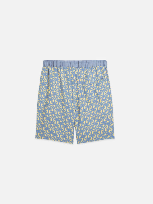 Dark Gray FAVE PRINTED LINEN RELAXEDFIT BERMUDA SHORTS מכנסיים קצרים SCOTCH & SODA