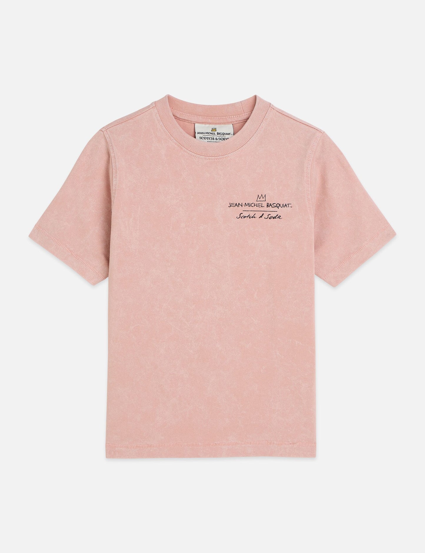Light Pink טי שירט Basquiat לגברים עם הדפס קדמי ואחורי SCOTCH & SODA