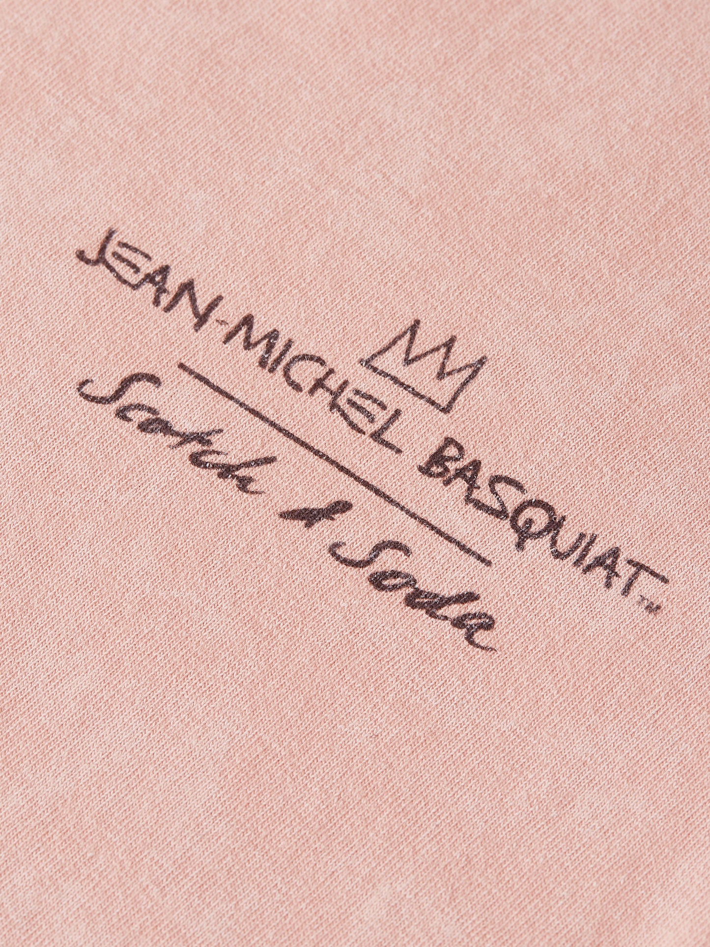Light Pink טי שירט Basquiat לגברים עם הדפס קדמי ואחורי SCOTCH & SODA