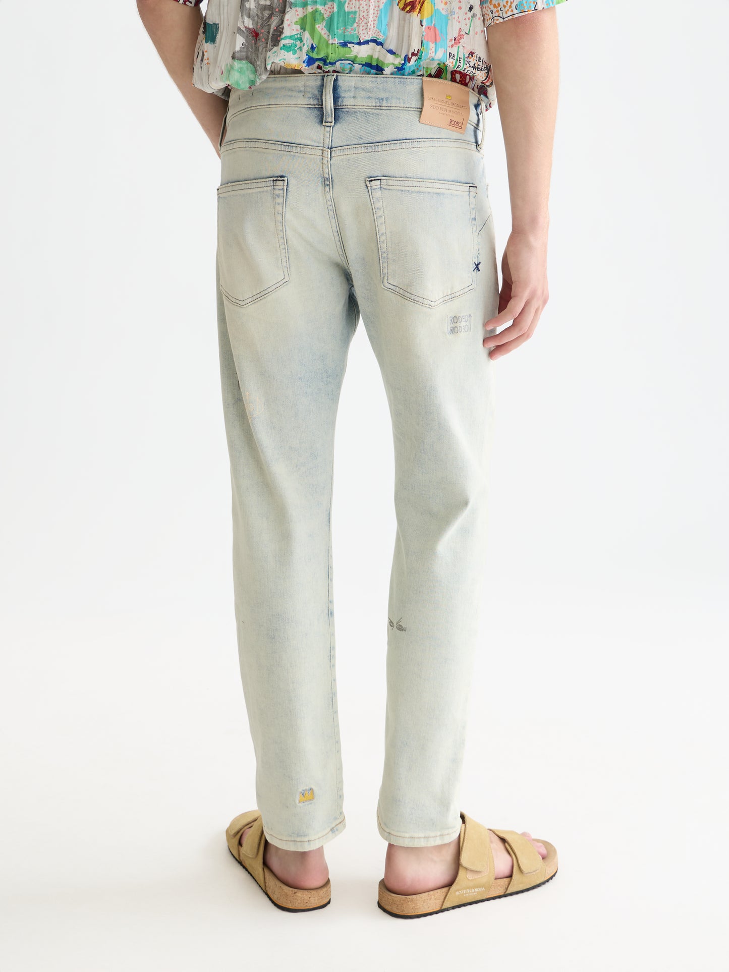 White Smoke ג׳ינס ישר לגברים Scotch & Soda x Basquiat - The Zee SCOTCH & SODA