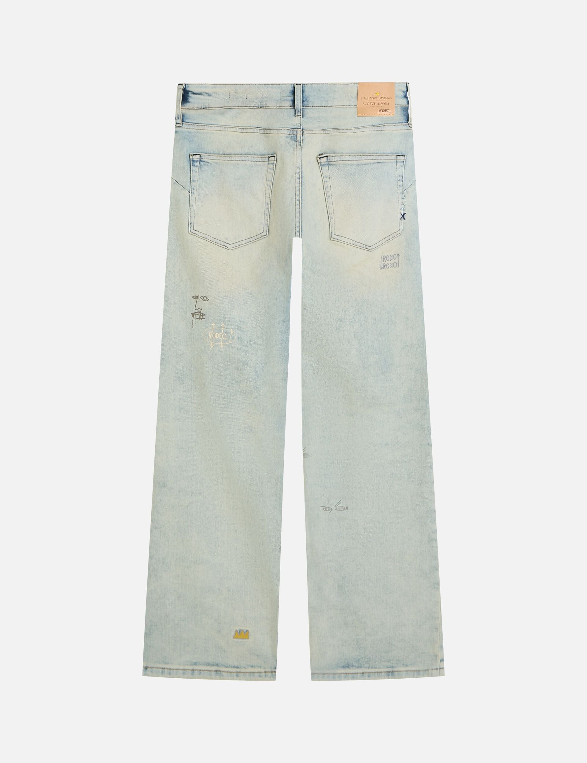 Gray ג׳ינס ישר לגברים Scotch & Soda x Basquiat - The Zee SCOTCH & SODA