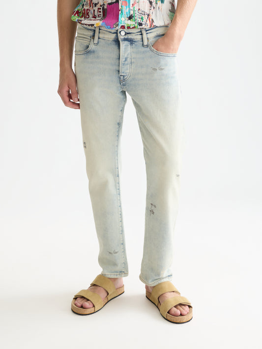 White Smoke ג׳ינס ישר לגברים Scotch & Soda x Basquiat - The Zee SCOTCH & SODA