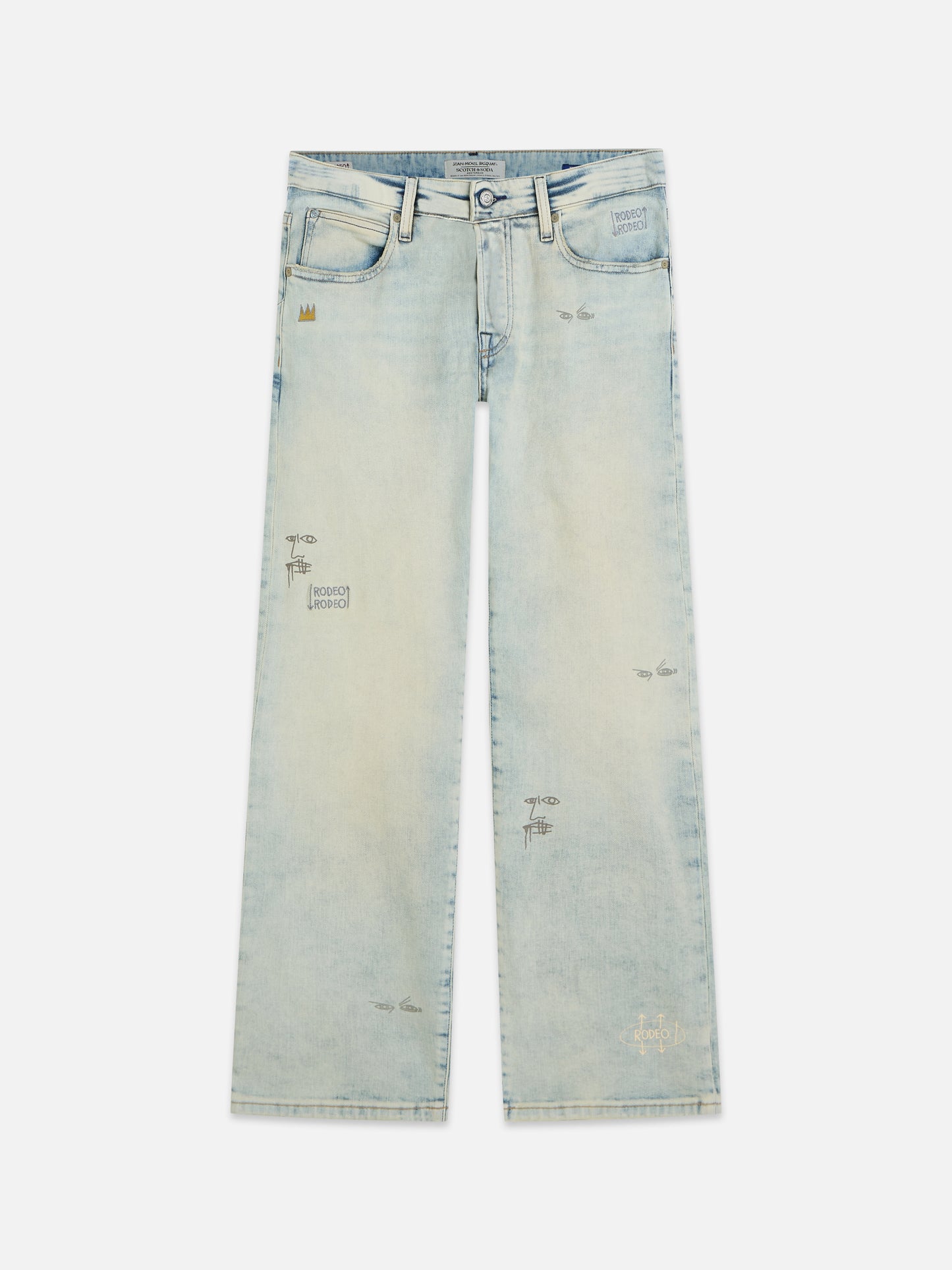 Gray ג׳ינס ישר לגברים Scotch & Soda x Basquiat - The Zee SCOTCH & SODA