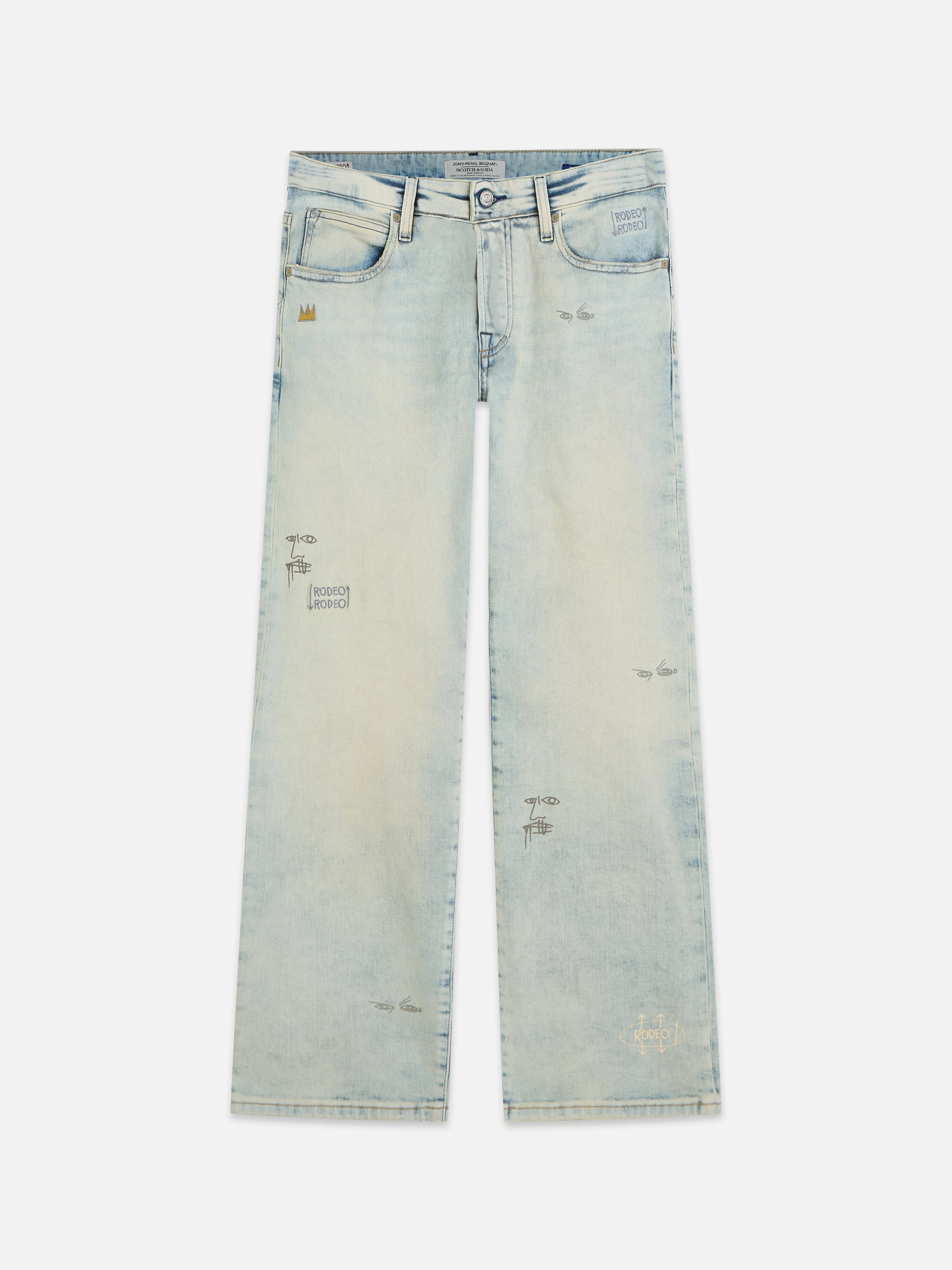 Gray ג׳ינס ישר לגברים Scotch & Soda x Basquiat - The Zee SCOTCH & SODA