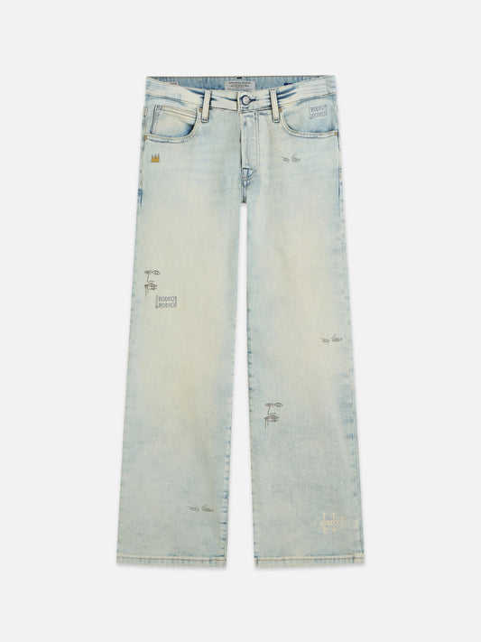 Gray ג׳ינס ישר לגברים Scotch & Soda x Basquiat - The Zee SCOTCH & SODA